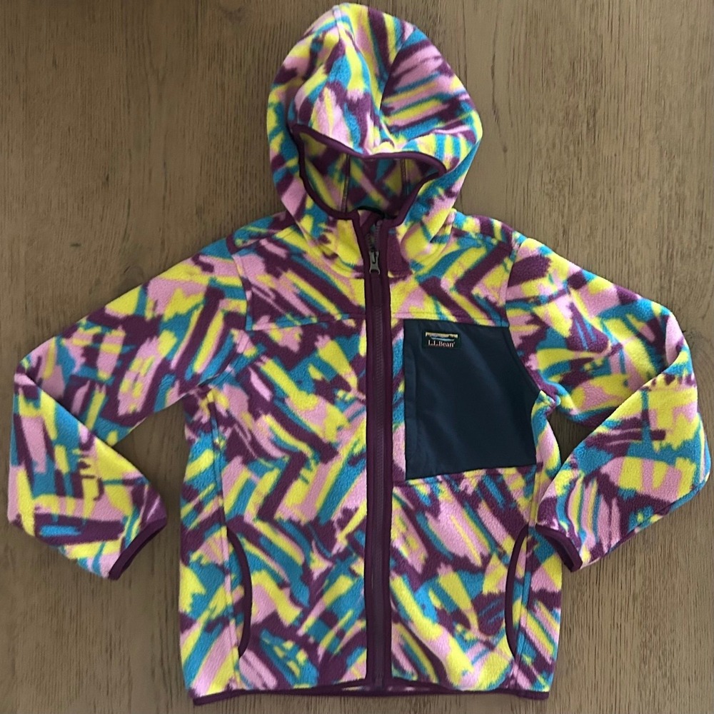 L.L.Bean Kids Retro Mountain Classic Fleece Jacket Size 8 Excellent Condition